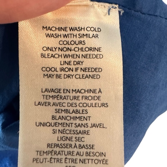 Anthropologie - Diaz Tiered Abstract Maxi Dress Blue White Boho Print Size SP - Picture 9 of 11